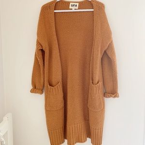 Long Orange Cardigan